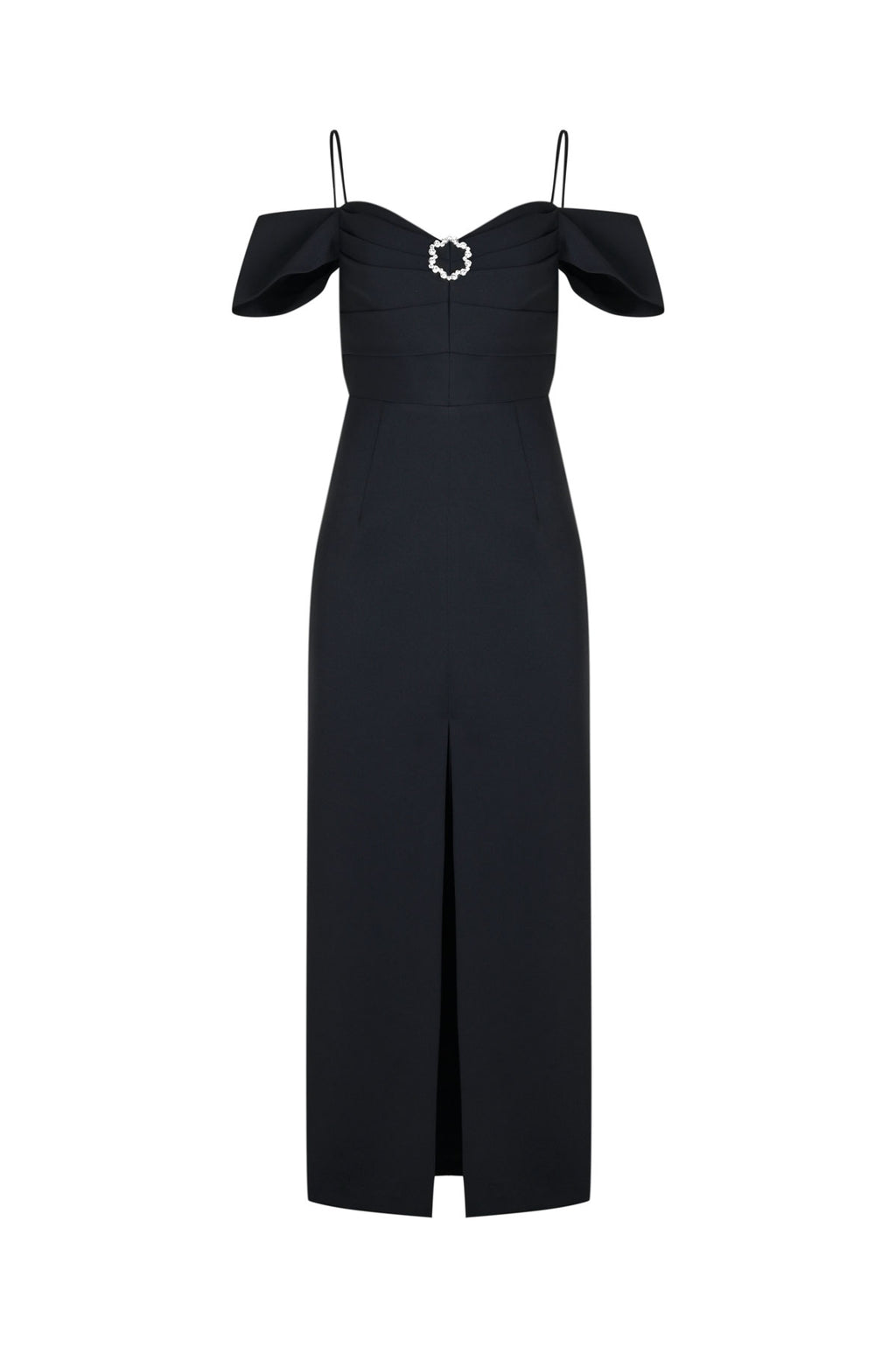 Closed Midi Crepe Dress - Black main image 0