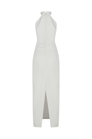 Bow-detailed White Crepe Gown Bow-detailed White Crepe Gown
