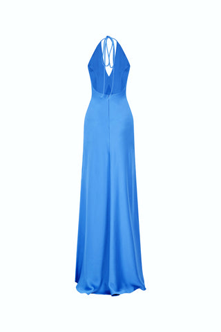 V-Neck Maxi Dress - Blue