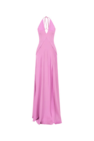 V-Neck Maxi Dress - Light Pink