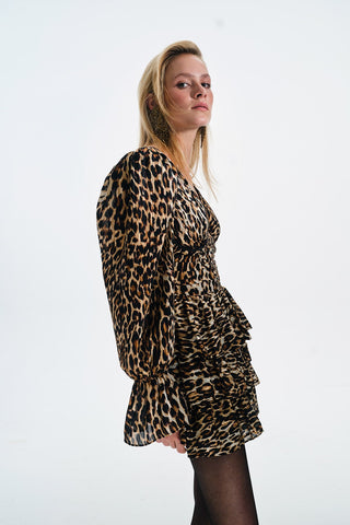 Leopard-print Mini Dress