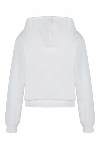 White Cotton Hoodie