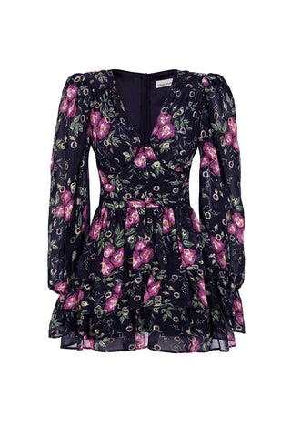 Floral-print Mini Dress - Pink